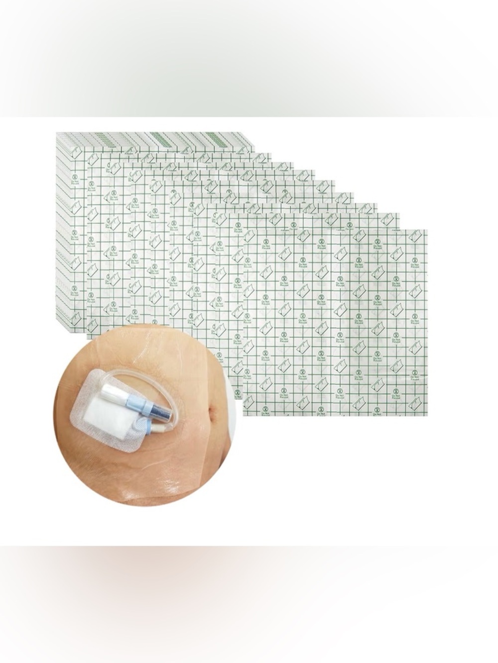 8"x8" Waterproof Dialysis Catheter Shower Cover Chest Port 8"x8", (8x8)-50pcs